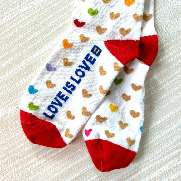 Love is Love Multicolor Heart Socks - Picture 4 of 8